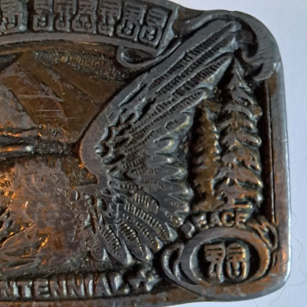 Vintage Bicentennial Bald Eagle Belt Buckle CDC Metalworks 1975‎